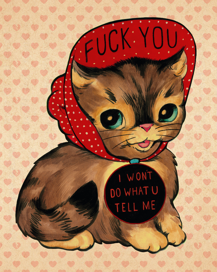 Fuck You Love Cats print