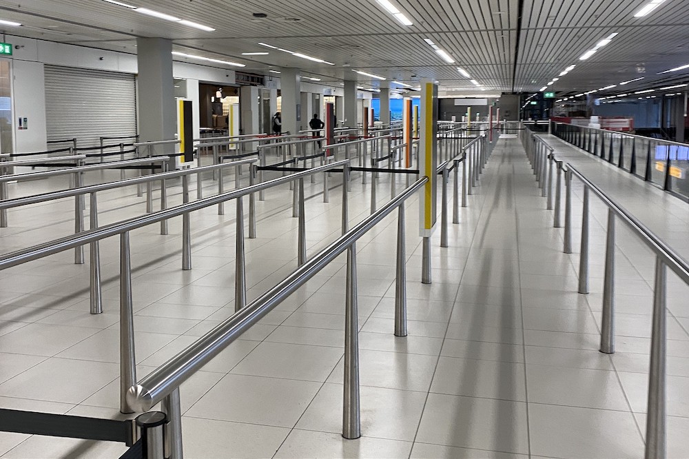 empty Schipol airport