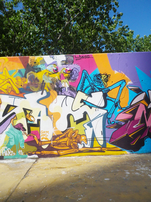 Juxtapoz Magazine - Sawe x Aryz in Barcelona, Spain