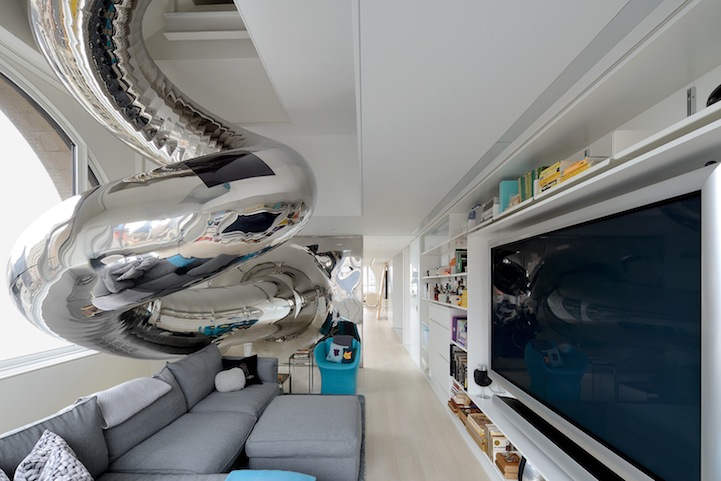 Juxtapoz Magazine - This Modern Home has a Multi-Story Indoor Slide