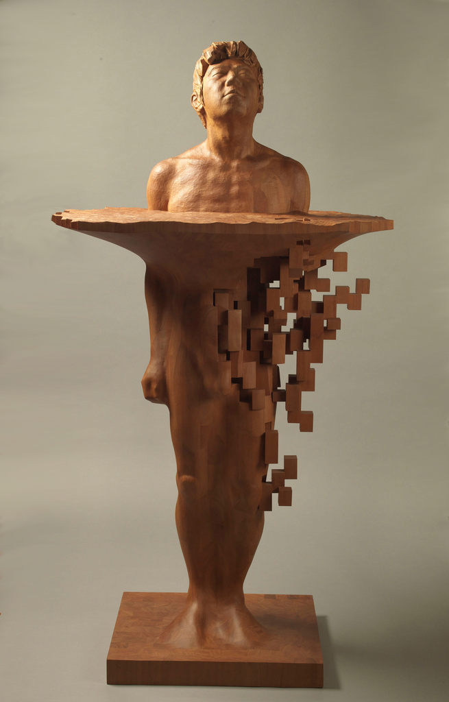 Pixelated Wood Sculptures Carved by Hsu Tung Han — Colossal