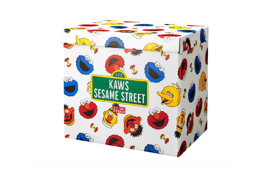 kaws sesame street uniqlo plush toy complete box set multi