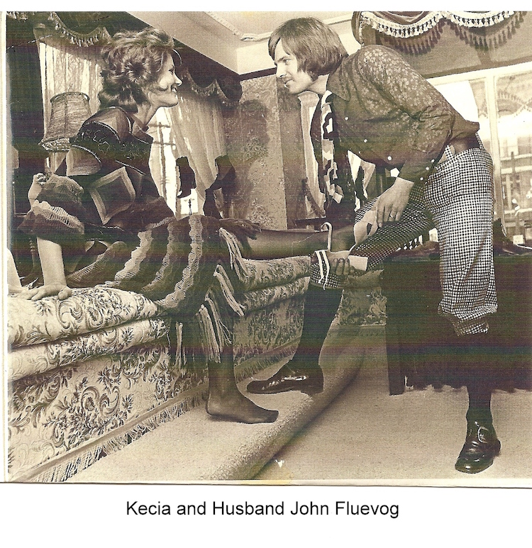 Kecia with husband John Fluevog at the Gastown Store