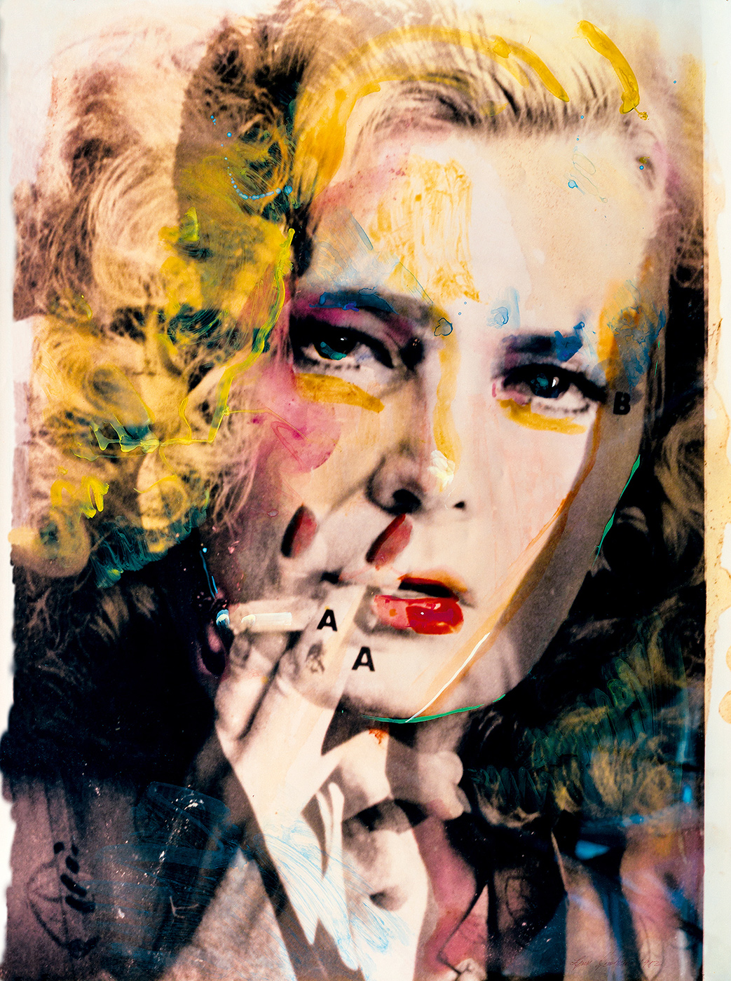  Lynn Hershman Leeson, Rowlands/Bogart (Female Dominant), 1982, from the series Hero Sandwich. Hand-painted collage. Courtesy the artist and Bridget Donahue, New York 