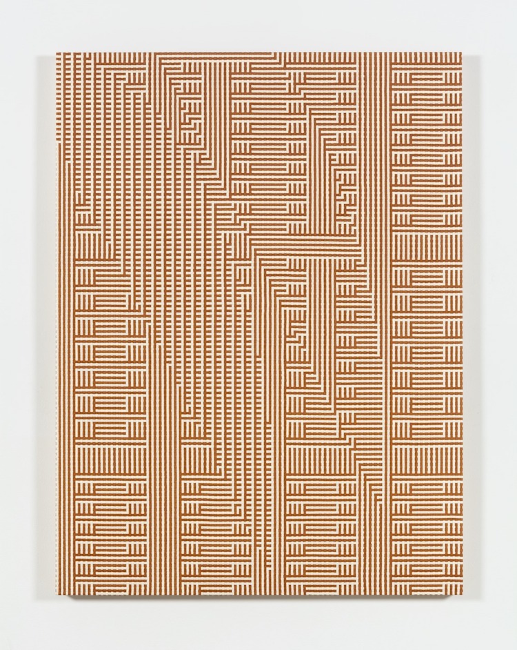 Shadow Weave – Metamaterial/Slice Ray, 2013; private collection; © Tauba Auerbach; photo: Steven Probert, courtesy the artist and Paula Cooper Gallery, New York
