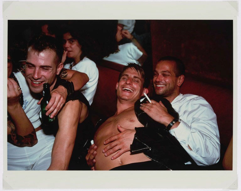 Clemens, Jens and Nicolas Laughing at Le Pulp, Paris, Nan Goldin, 1999