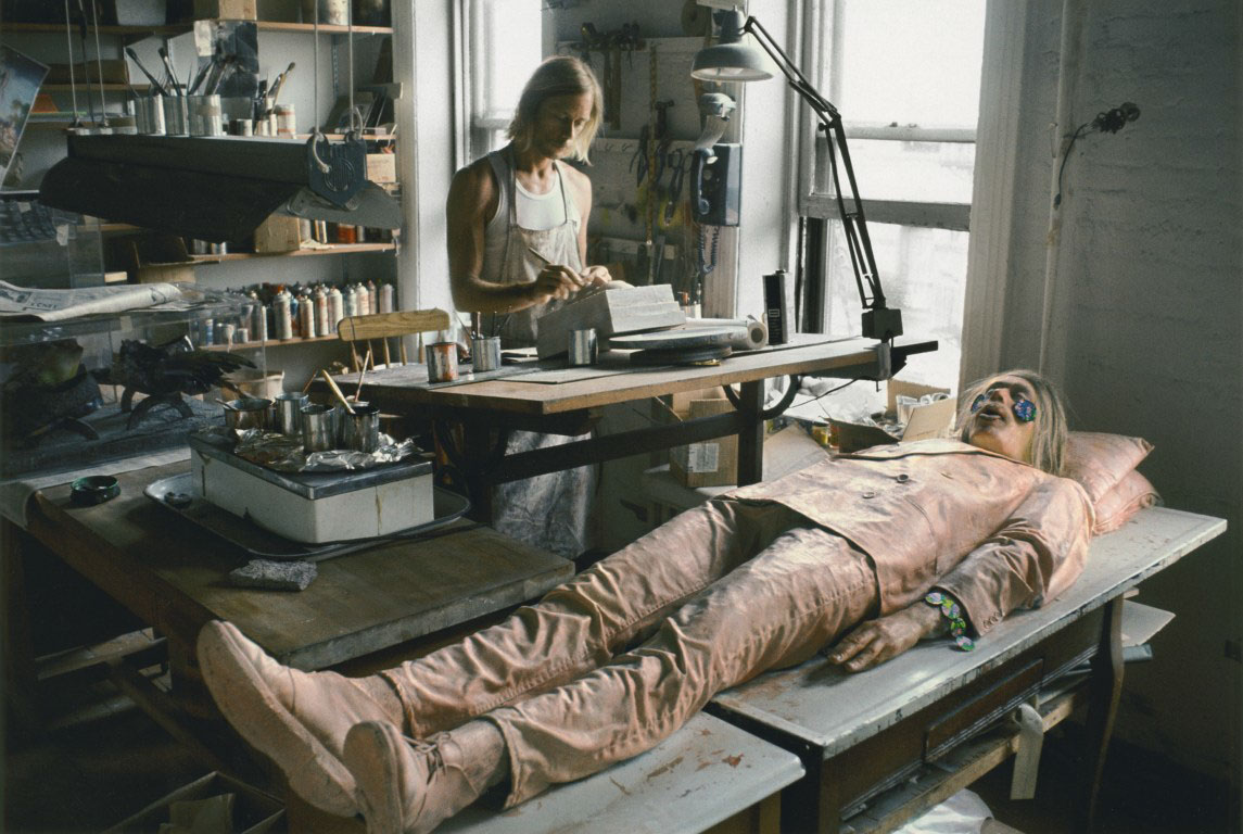 PETER HUJAR, Thek Working on the Tomb Figure, 1967