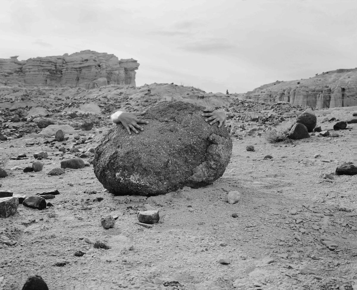 Koyoltzintli, "Spider Woman Embrace," Abiquiu, New Mexico, 2019, from the series MEDA, 2017–19, framed archival pigment print, 24 x 30 in., Courtesy of the artist