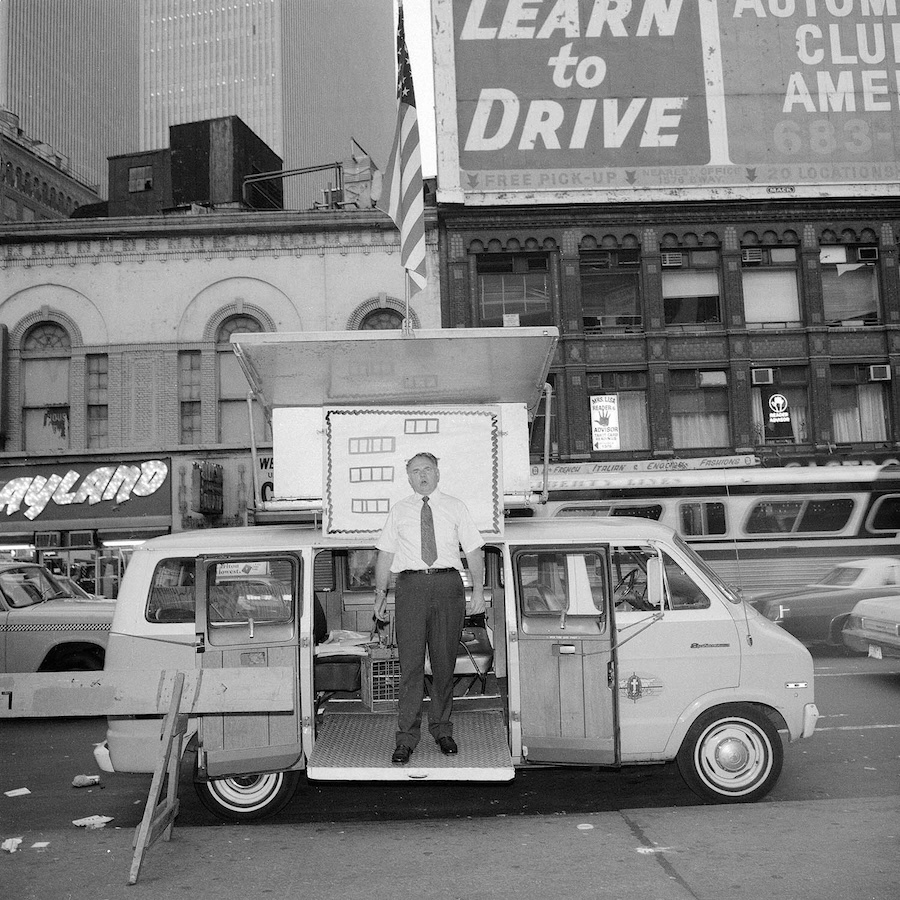 Man in Van, Times Square, NY, NY, July 1978 // All photography © Meryl Meisler