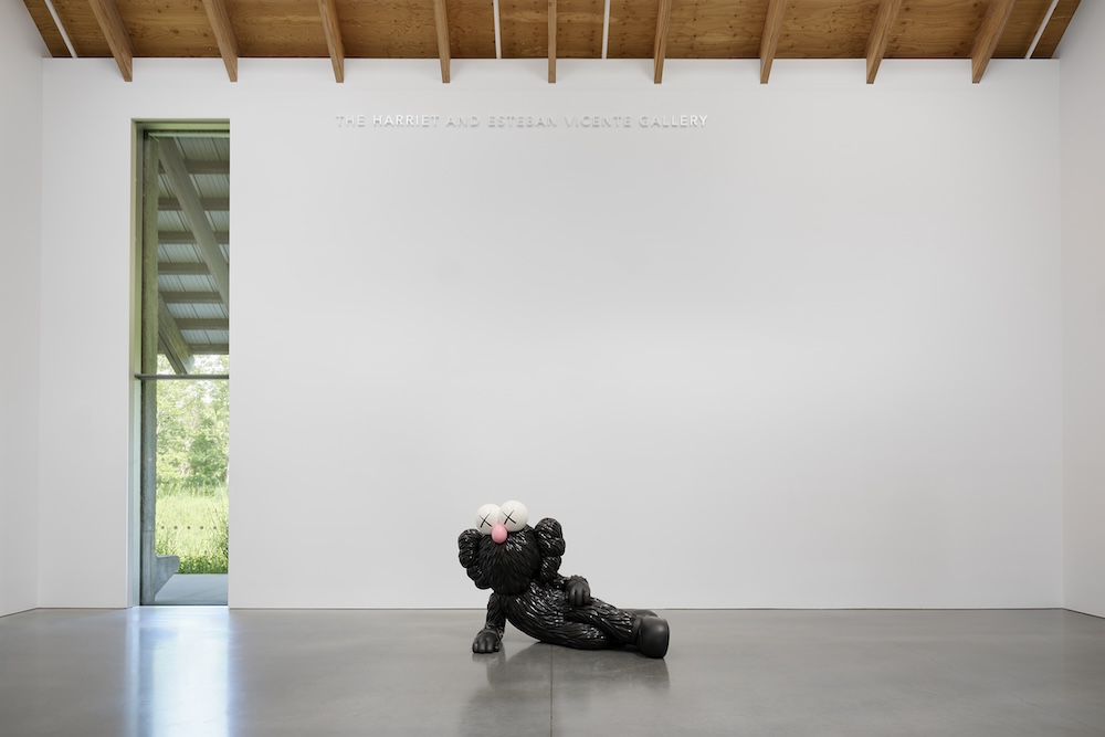 Installation view of KAWS: TIME OFF at the Parrish Art Museum, Water Mill, NY (July 14–October 13, 2024). Photo: Jason Schmidt.