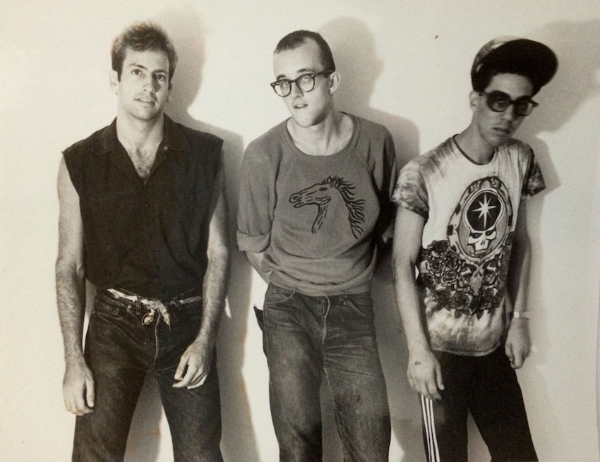 Photo of Kenny Scharf, Keith Haring, and FUTURA 2000 in 1981. Photo Credit: Gregg-Smith