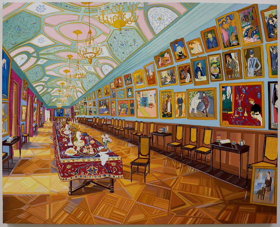 Trubetskoy Palace, Dining Room 1914, 2024 oil and acrylic on panel