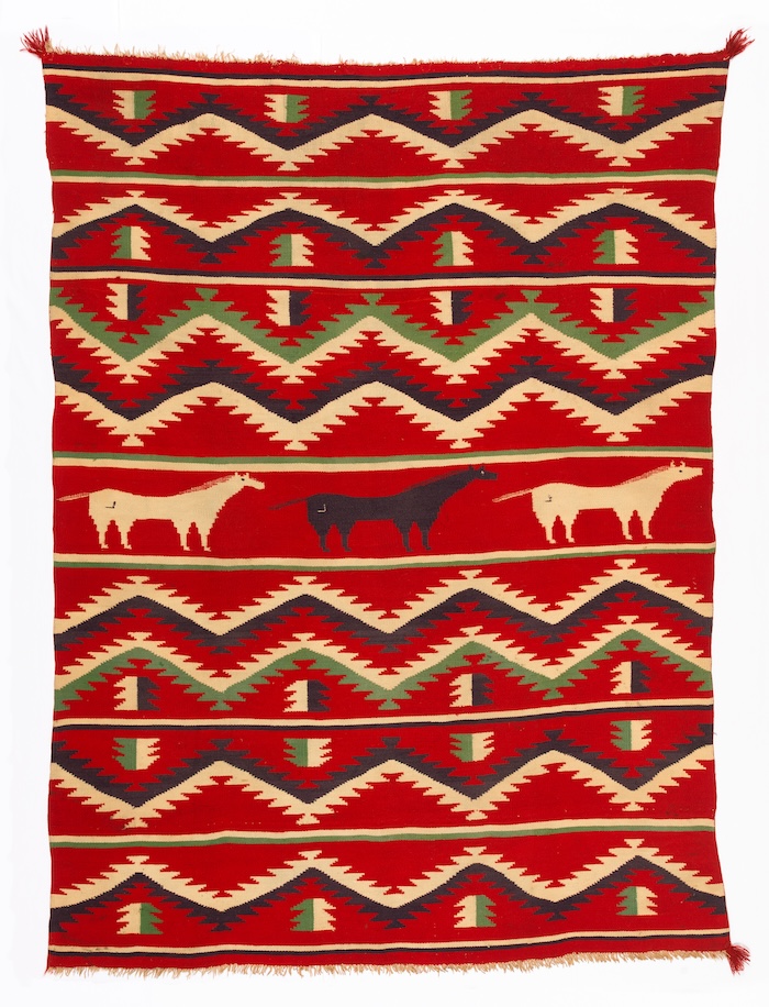 Miranda (Diné (Navajo), act. 19th century) Serape, ca. 1892 Commercial wool yarn and commercial cotton string 88 3/5 in. x 66 9/10 in. The Crane Collection at the Denver Museum of Nature & Science