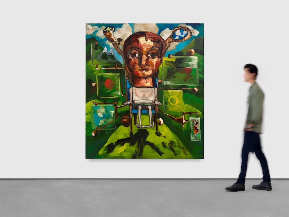 Installation view, Dana Schutz: The Sea and All Its Subjects, David Zwirner, Paris, 2024