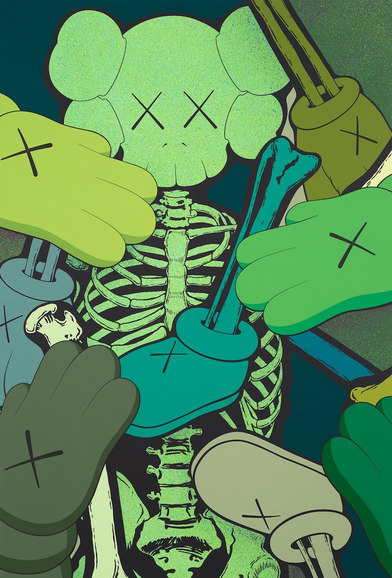 FRACTURE 2024 acrylic on canvas 88 x 60 inches 223.5 x 152.4 cm © KAWS. Courtesy of the artist and Skarstedt, New York.