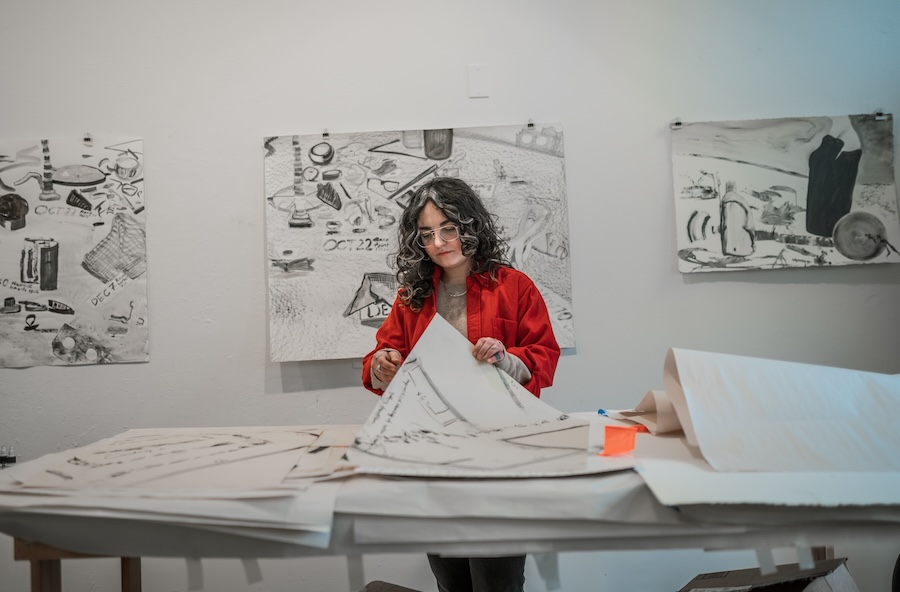 Visual Arts Fellow S. Emsaki (Photo Credit Michael Cestaro)