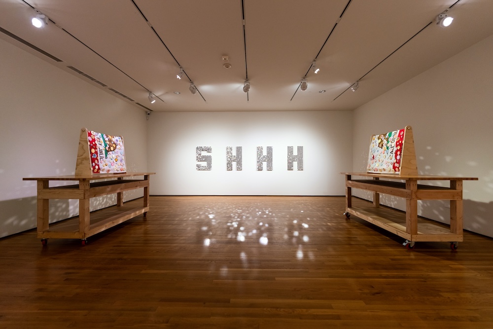 Public Texts: A Californian Visual Language, Curated by Alex Lukas Installation view (Courtesy of the AD&A Museum / Photo by Jeff Liang, Kerr Hall, UC Santa Barbara)