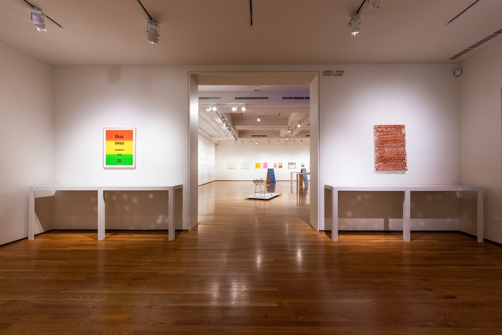 Public Texts: A Californian Visual Language, Curated by Alex Lukas Installation view (Courtesy of the AD&A Museum / Photo by Jeff Liang, Kerr Hall, UC Santa Barbara)