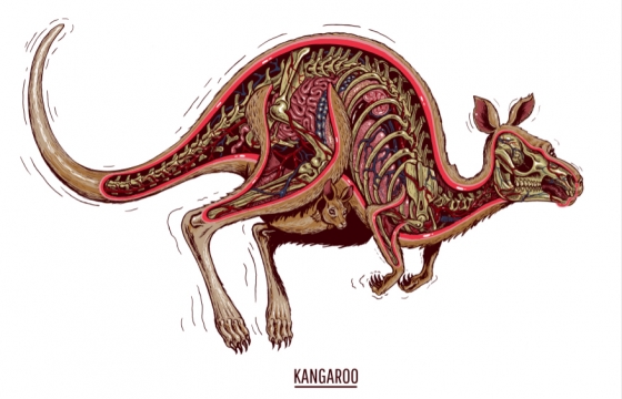 Juxtapoz Magazine - The Gilded Dinosaur Skeleton Installation