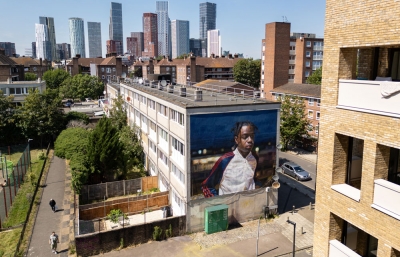 Sebas Velasco Paints His First Mural in London for London Mural Festival