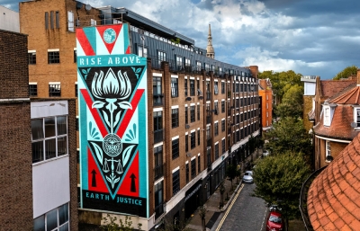 Shepard Fairey Teams with Migrate Art for Climate Awareness Mural in London