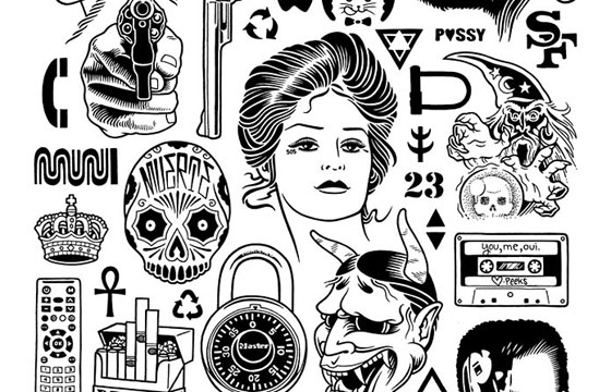 Mike Giant  Manhattan  Mike giant Tattoo flash art Ink illustrations